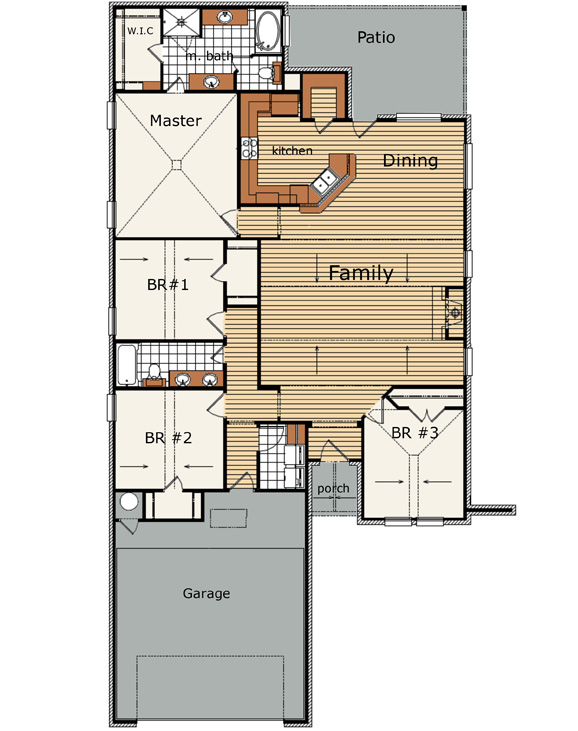 Floorplan of new home for sale in Lubbock.