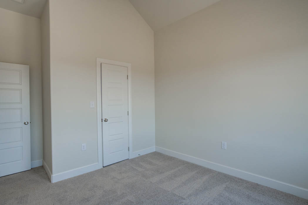 Spacious bedroom in new house near Lubbock, Texas.