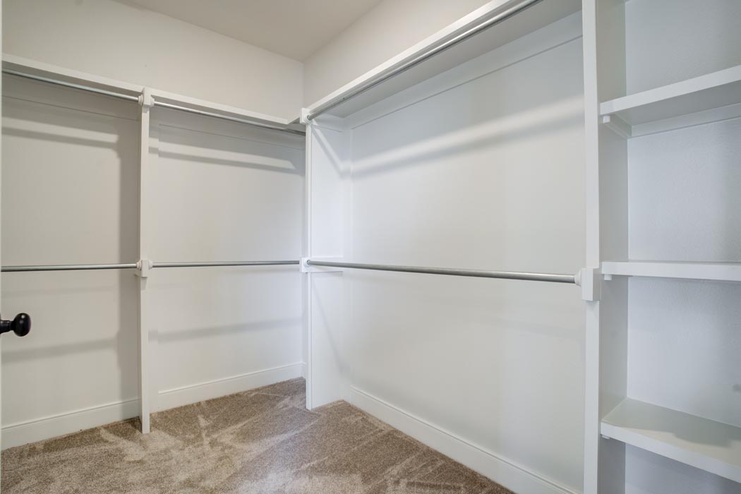 Master closet of master bedroom in beautiful new Lubbock home for sale.