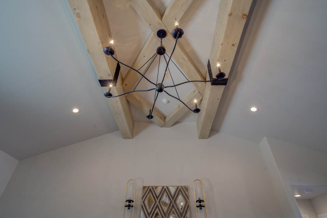 Detail of ceiling treatment in custom home in Lubbock, Texas.