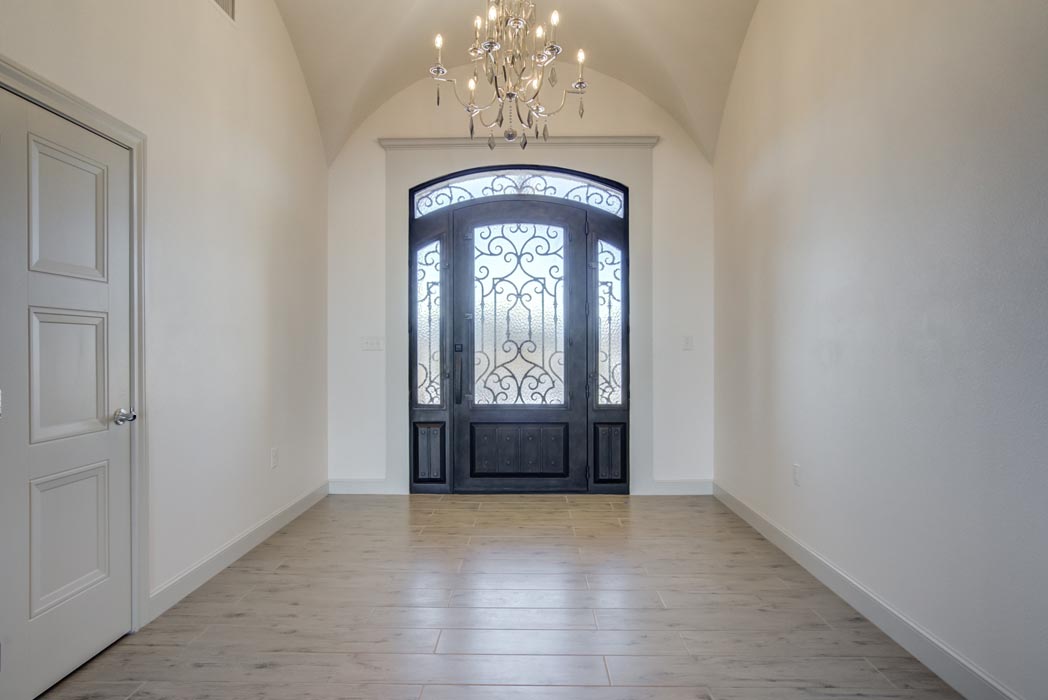 Beautiful entry in home built by Sharkey Custom Homes in the Lubbock area.