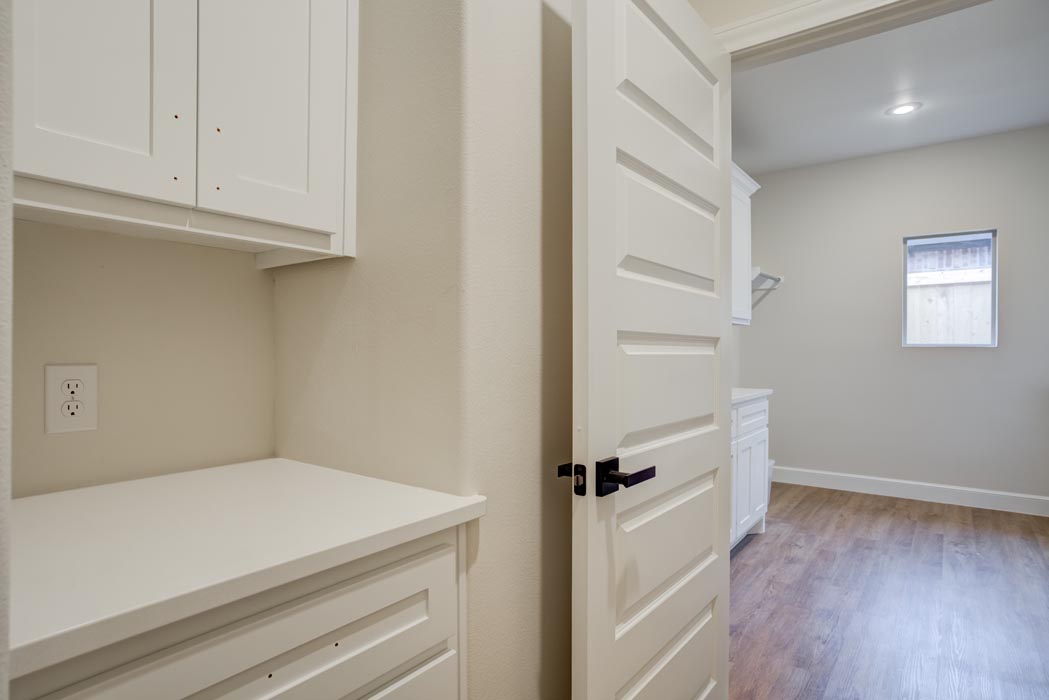 Mud room and laundry area of new Lubbock, Texas home that's for sale.