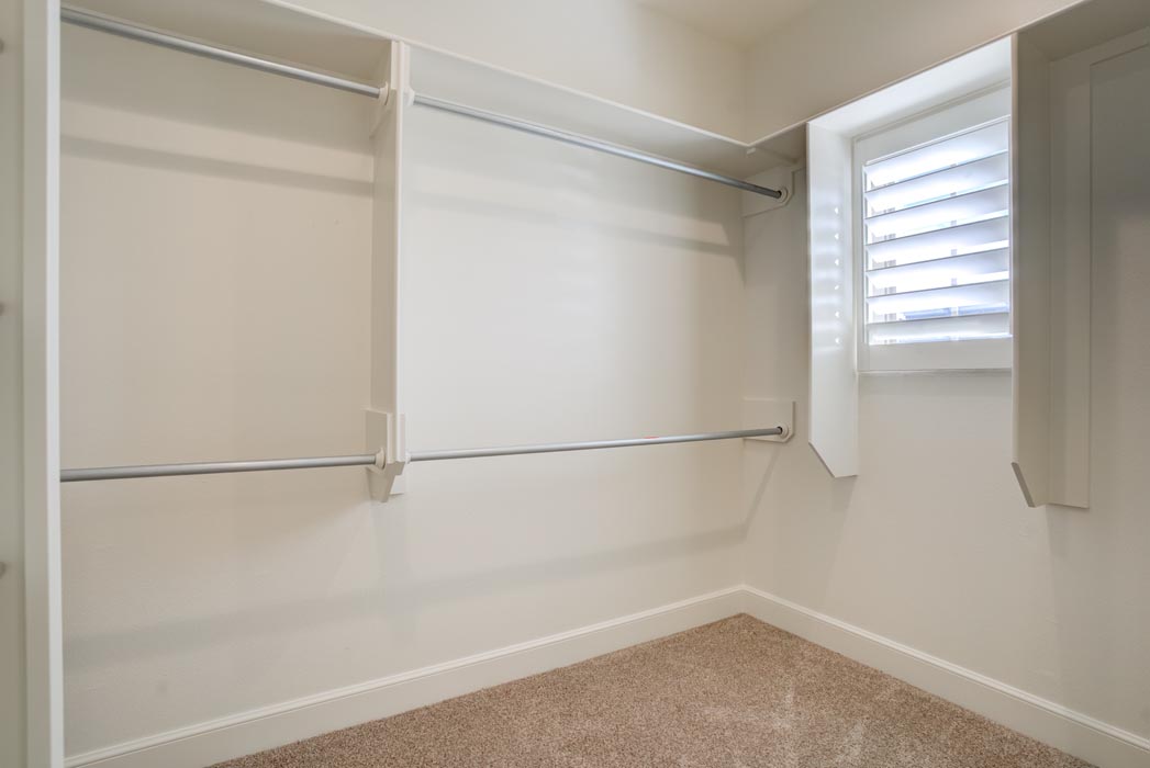 Spacious master closet in new Lubbock home for sale.