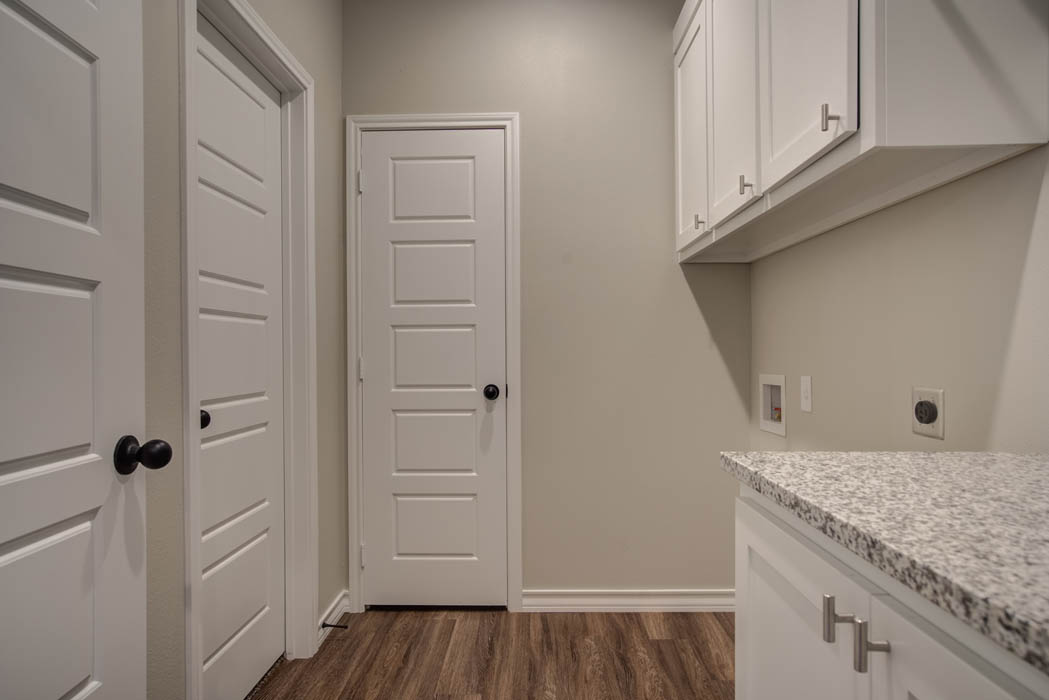 Spacious laundry room in new home for sale in the Lubbock, Texas area.