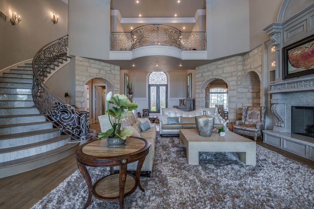 Photograph of spacious living area in home in Lubbock.