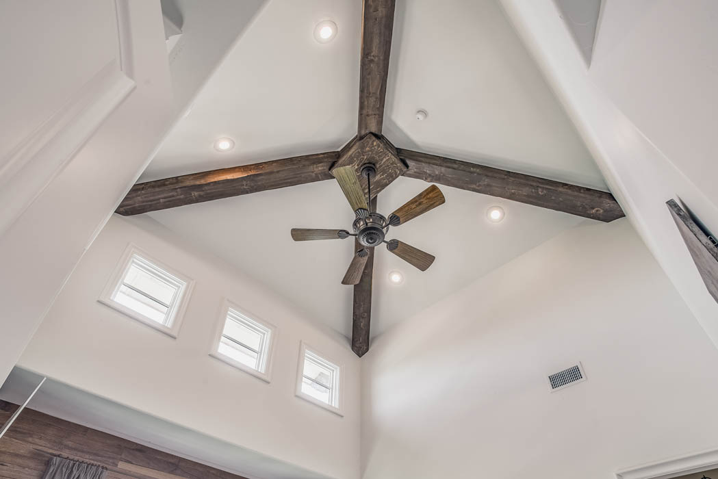 Beautiful ceiling in home by Sharkey Custom Homes.