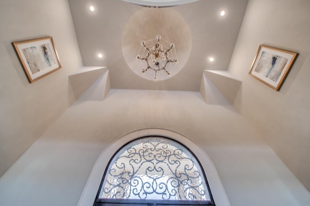 Vaulted entry of amazing custom home in Lubbock, Texas.