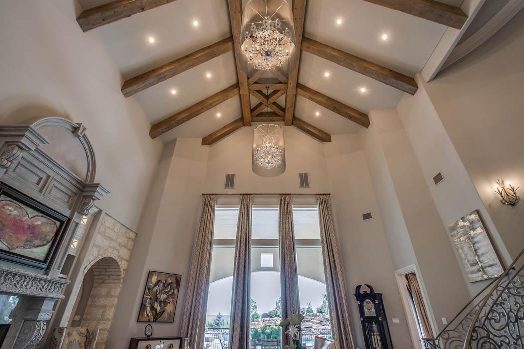 Amazing ceiling treatment in Lubbock, Texas home.