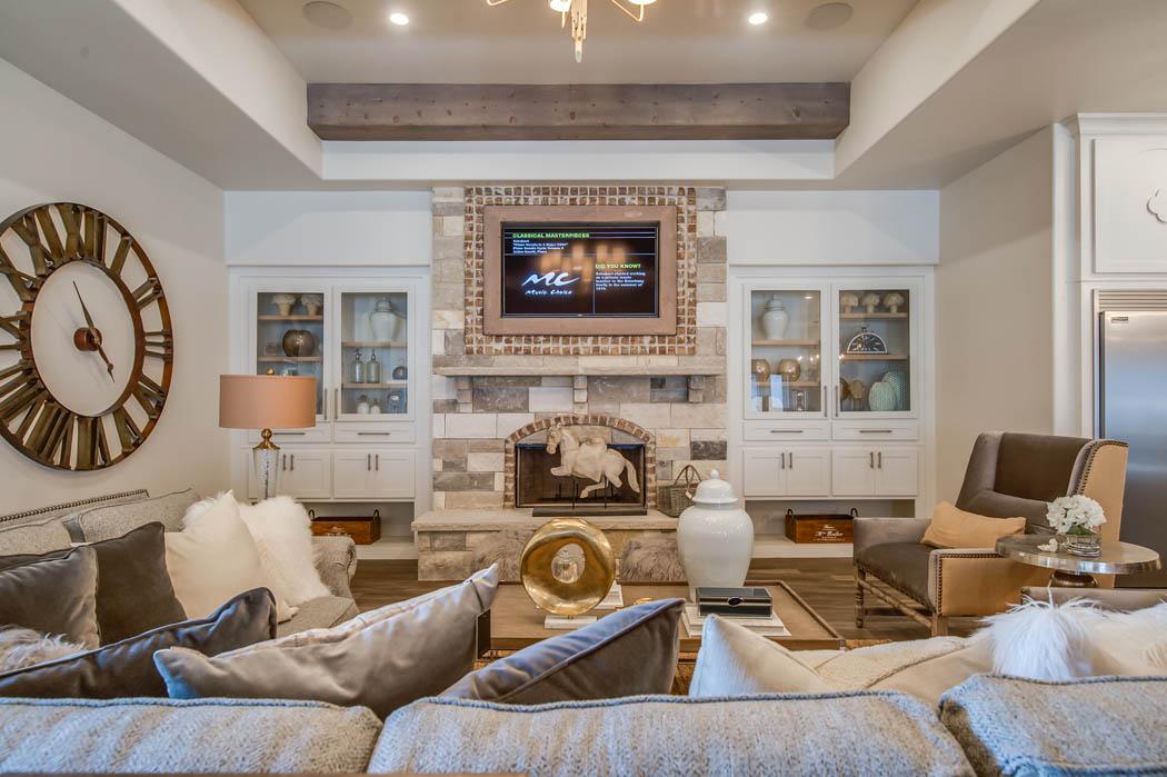 Amazing living area with great design in Lubbock, Texas home.