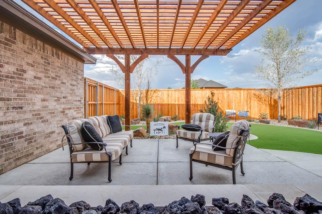 Spacious outdoor living area in Lubbock, Texas home.