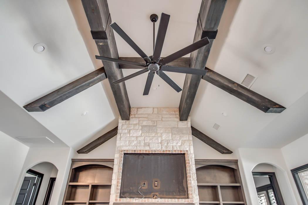 Beautiful ceiling in home by Sharkey Custom Homes.
