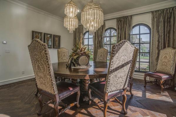 Lovely dining room in Lubbock, Texas home.
