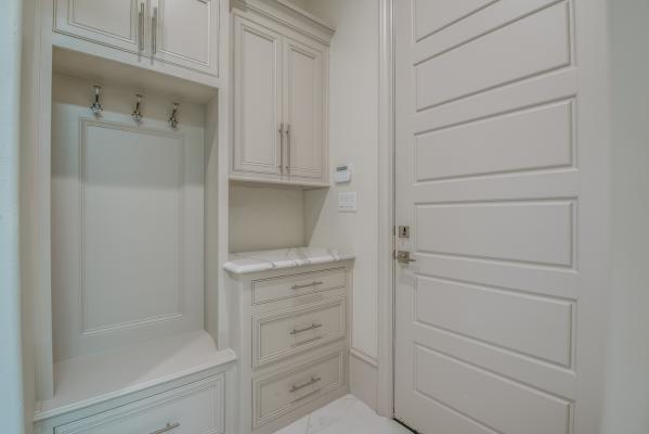 Spacious laundry room in custom home in the Lubbock area.